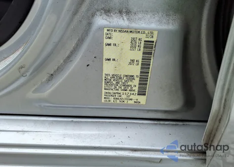 2017 Nissan Altima 2.5 Sr z USA, uszkodzony, nr VIN 1N4AL3AP9HC157342